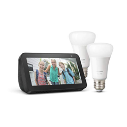 Detalles de la oferta de Echo Show 5, negro + Philips Hue White Pack de 2 bombillas LED inteligentes, compatible con Bluetooth y Zigbee, no se requiere controlador Echo Show 5, negro + Philips Hue White Pack de 2 bombillas LED inteligentes, compatible con Bluetooth y Zigbee, no se requiere controlador en oferta