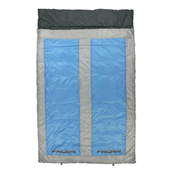 FRIDANI QB 225d 2 Personas XXL Camping Saco de Dormir de hasta 8 °C Outdoor – Saco 225 x 140 cm cabaña Saco de Dormir con 3000 G Saco de Dormir Doble  características