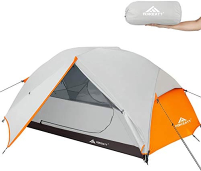 Forceatt Tienda de Campaña 2 Personas 100% Impermeable, Ventilación Doble Capa Peso Ligero Acampar Tienda, Fácil de Instalar, Ideal para Practicar Sen
