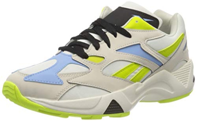 Reebok AZTREK 96, Gymnastics Shoe Womens, Stucco/Fluid Blue/Semi Solar Yellow, 38.5 EU