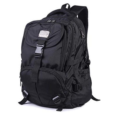 Mooedcoe 50L Mochila Hombre Viaje Casual Mochila Portatil Deporte Escolar Trabajo Negocio Grande (Negro)