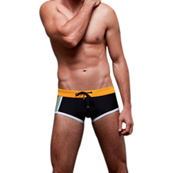 Skyeye Traje de baño Casual Negro para Hombres Traje de baño de Cintura elástica para Hombre Traje de baño cómodo y Casual Bañador precio