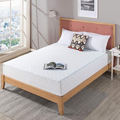 Zinus Colchón viscoelástico con té verde con infusión de gel refrigerante de 25,4 cm, Espuma con certificación CertiPUR-US, Colchón en caja, Certifica