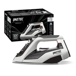 Imetec Zerocalc - Plancha con tecnología antical, Placa de cerámica de alta fluidez, 2400 W, golpe Vapor 160 G, dispositivo antigoteo tecnología Bajo  características