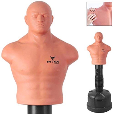 Mytra Fusion Big Bob Dummy Pedestal Boxing Bag Martial Arts Focus Punching Dummy Free Standing Punching Target Boxing Bob Dummy MMA Training Target Fr