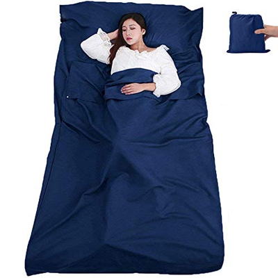 V VILISUN Saco de Dormir Forro Saco de Dormir Ligero Portátil A Prueba de Suciedad Sábana de Camping Ligera y Compacta Ideal para Albergues Juveniles 