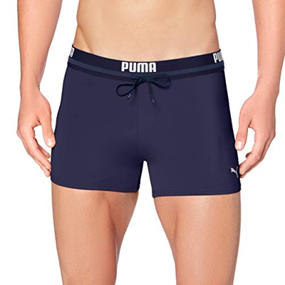 PUMA Logo Men's Swimming Trunks Bañador, Marina, S para Hombre