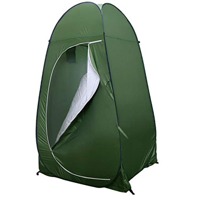 Coolty Portable Tienda de Baño de Camping, Pop-Up Tienda de Privacidad de Ducha para cambiarse al Aire Libre Vestir Pesca Baño Tiendas de Almacenamien