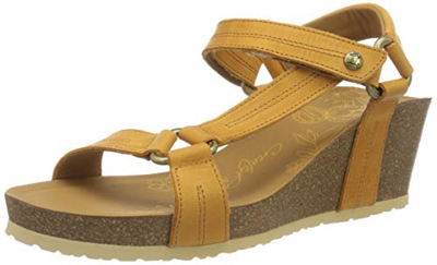 Panama Jack Violet Basics, Sandalia con Pulsera para Mujer, Amarillo (Vintage B4), 41 EU