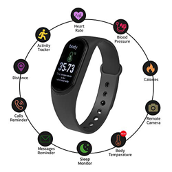 Reloj inteligente M4 Pro Pulsera inteligente Conexión BT Temperatura corporal Frecuencia cardíaca Monitor de presión arterial Rastreador de actividad  características