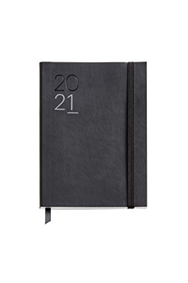 Miquel Rius - Agenda Anual 2021 Luxor - Español, Semana Vista, Tamaño 122 x 168 mm (SV), Papel 70g, Cubierta Símil Piel, Color Negro