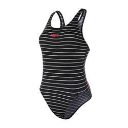 Speedo Endurance+ Printed Medalist Bañador, Mujer, Stripe Nero/Blanco, 40 (ES 46) precio