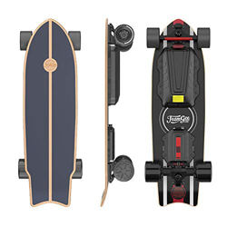 Teamgee Monopatín eléctrico H20 Mini de 31"con Tablas largas remotas Monopatín diseñado para Adolescentes y Adultos, Velocidad máxima 24PMH, Motores d precio