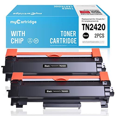 MyCartridge 2 toner Compatible Brother TN2420 TN 2420 (con chip) para Brother HL-L2350DW DCP-L2530DW MFC-L2710DW MFC-L2710DN HL-L2370DW HL-L2370DN HL-