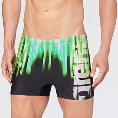 ARENA M Drawing Short Shorts, Hombre, Black/Multi, 85