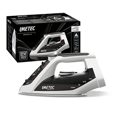 Imetec 9012 ZeroCalc - Plancha antical, Suela en cerámica de Alto Deslizamiento, tecnología de Ahorro energético, 2200 W, Golpe de Vapor, 130 g
