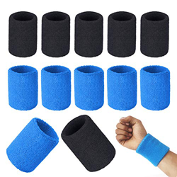 Muñequera Tenis, 6 Pares Banda para el Sudor Muñeca Absorbe el Sudor Bandas Protectoras Elásticas para Niños Mujeres Hombres Deportes Trabajo de Ofici en oferta