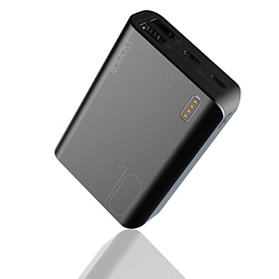 Romoss 10000mAh Bateria Externa PowerBank para Movil Cargador Portátil con 2 Puertos USB Cargador Compacto Batería Portátil Carga para Teléfono Móvil,