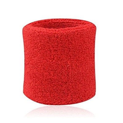 Muñequera de deporte para tenis Squash bádminton, esponjosa, absorbente, rouge&8cm*7.5cm