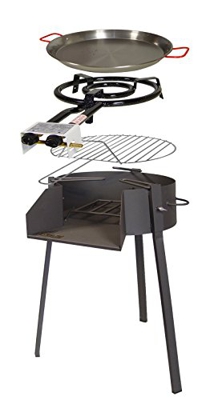 IMEX EL ZORRO 71586 Kit Barbacoa Redonda, Negro, 50x61x75 cm