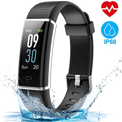HOMSCAM Pulsera Actividad, Pulsera Inteligente Pantalla Color Reloj Impermeable IP68 con Monitor de Ritmo Cardíaco, Captura de cámara, Notificación de