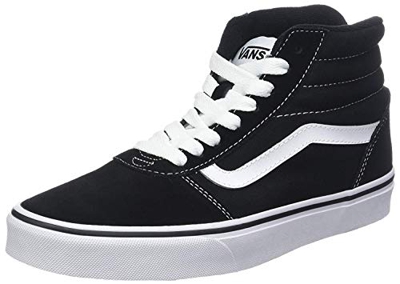 Vans Ward Hi, Sneaker para Hombre, Negro (Suede/Canvas) Black/White C4R, 43 EU
