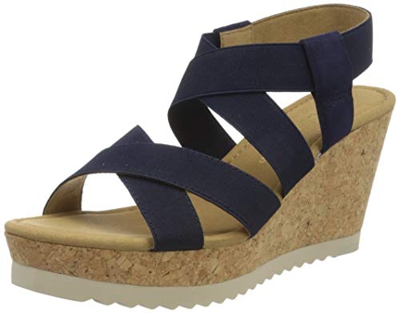 Gabor Shoes Gabor Basic, Sandalia con Pulsera para Mujer, Azul (Bluette 16), 38 EU