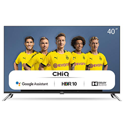 CHiQ Televisor Smart TV LED 40 Pulgadas, FHD, HDR10/HLG, Android 9.0, WiFi, Bluetooth, Google Assistant, Netflix, Prime Video HDMI, USB - L40H7A en oferta