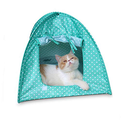 qingqingxiaowu Mascota Tiendas de campaña Casitas para Gatos Perro Impermeable Tienda Al Aire Libre Cama de Perro Carpas para Gatos de Interior Green precio