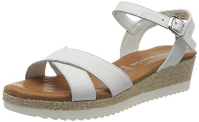 Tamaris 1-1-28248-24, Sandalia con Pulsera para Mujer, Blanco Offwhite 109, 38 EU