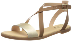 Clarks Bay Rosie, Sandalia con Pulsera para Mujer, Marrón (Tan Interest Lea Tan Interest Lea), 40 EU en oferta