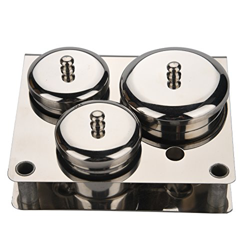 Copa de tanques de acero inoxidable, 3 piezas de acero inoxidable Nail Art Mini Powder Liquid Set latas caja de almacenamiento de herramientas de mani en oferta