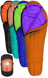 Hyke & Byke Eolus 800 Saco de Dormir de Plumón Ultraligero Momia -10ºC y -15ºC - Saco de Dormir Adulto con Base ClusterLoft - Camping Accesorios Bajas en oferta