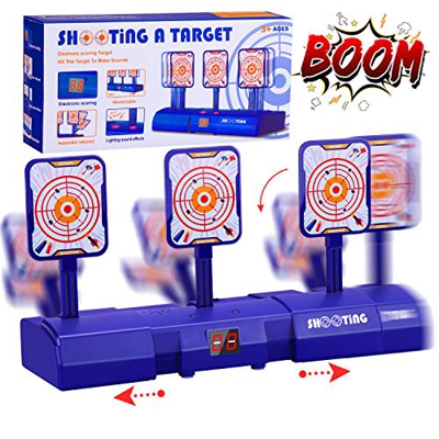 Gafild Objetivo Digital Electrónico para Pistolas Nerf con Restablecimiento Automático, Efectos Inteligentes de Sonido y Luz para Nerf N-Strike Elite/