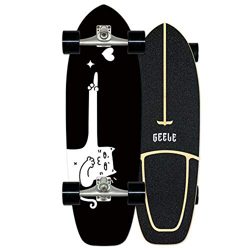 WRISCG Cruiser Boards Carver Skateboard Arce Tabla Completa 78×24cm, Tablero de Arce de 7 Capas, Rodamientos de Bolas ABEC Alta velicidad, para Adoles precio