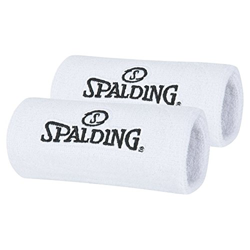 Spalding - Muñequeras, color blanco, talla única (pack de 2 unidades) precio