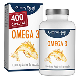 Omega 3 Aceite de Pescado - 400 Cápsulas de Alta Potencia (Suministro para 14 meses) - 1000mg por Cápsula - Con ácidos grasos Omega 3 EPA y DHA en oferta