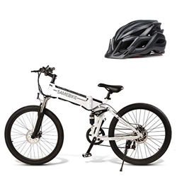 Bicicletas Eléctricas Plegable para Adultos 48V 500W 10AH Bicicleta de Montaña Eléctrica 21 Velocidades Carga Máxima 150kg con Instrumento LCD Central en oferta