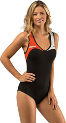 Cressi DEA Swimming Neoprene Wetsuit 1mm Bañador Neopreno 1mm, Mujer, Negro/Blanco/Naranja, M/3 precio