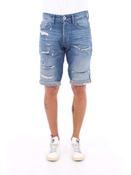 G-STAR RAW 3301 Tapered Pantalones Cortos, Azul (Faded Ripped Shore 8973-b166), 31W para Hombre precio
