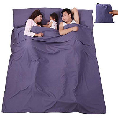V VILISUN Saco de Dormir Forro Saco de Dormir Ligero Portátil A Prueba de Suciedad Sábana de Camping Ligera y Compacta Ideal para Albergues Juveniles 