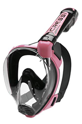 Cressi Duke Dry Full Face Mask Mascara de Buceo Snorkel Seca Cara Completa, Unisex Adulto, Negro/Rosa, S/M precio