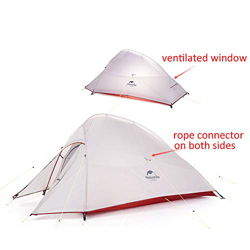 Naturehike Cloud-up 2 Tienda de Campaña Ultraligera para 2 Personas - Tienda Impermeable de Doble Capa para Trekking, 4 Estaciones(Gris) características