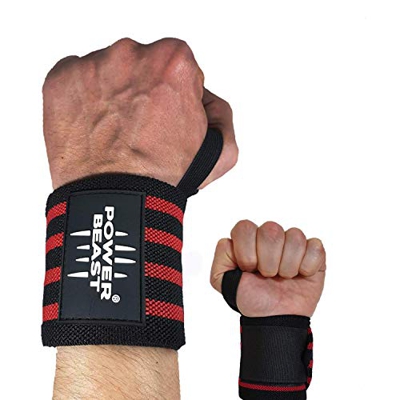 Power Beast Muñequeras Crossfit | Wrist Wraps Elásticas para Pesas, Gym, Fitness, Calistenia, Musculación, Halterofilia | Muñequera Deporte para Hombr