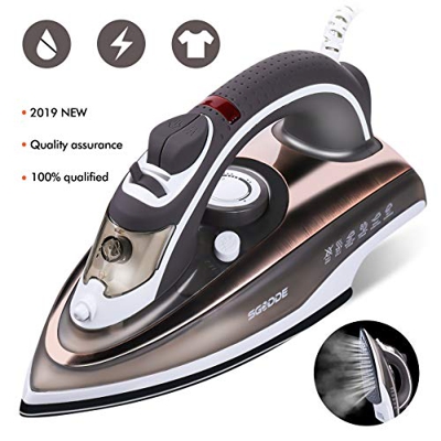 SGODDE Plancha Ropa, Plancha de Vapor 1800-2200W 5 Puestos de Planchado Limpieza Automática Materiales Aplicables: Fibra Química, Seda, Lana, Algodón 