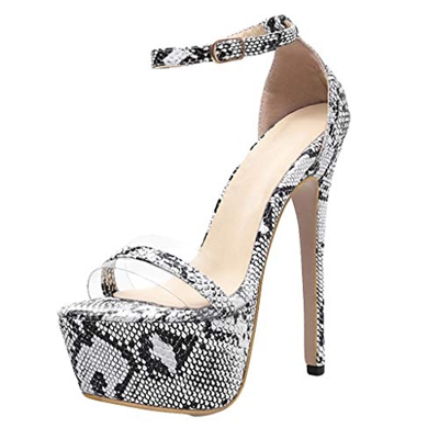 Luckycat Verano Zapatillas de Mujer Una Palabra con Sandalias de tacón Gruesas Transparentes Zapatos de tacón Alto de Cristal Zapatos de tacón Altas A