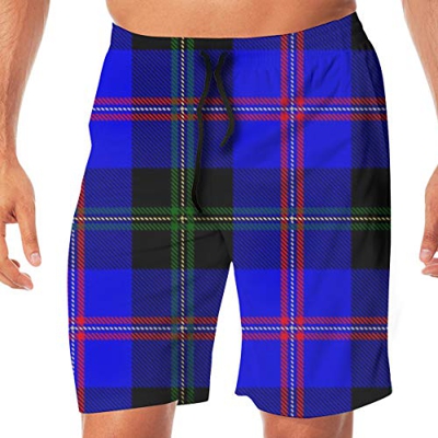 Macpherson ~ High Tower ~ Aristocrat Libertine Sevilla Ascot On Black Men's Beachwear Slim Fit Summer Holiday Swim Trunks Quick Dry Striped Swim Short