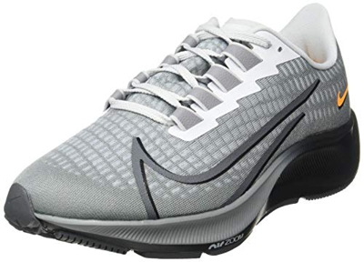 Nike Air Zoom Pegasus 37, Zapatillas para Correr para Hombre, Particle Grey Dk Grey Black White Pure Platinum Laser Orange, 45 EU