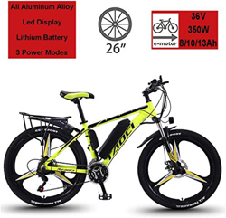 BWJL Bicicletas eléctricas para los Adultos, en Bicicletas de aleación de magnesio Ebikes de Tierra, 26"batería extraíble 350W 36V 13Ah Litio-Ion Ebik características