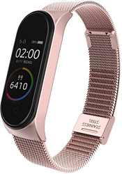 CNBOY Correa Compatible Xiaomi Mi Band 4 Correas Metal,Pulsera de Acero Inoxidable Agradable para Mi Band 4 Correa características